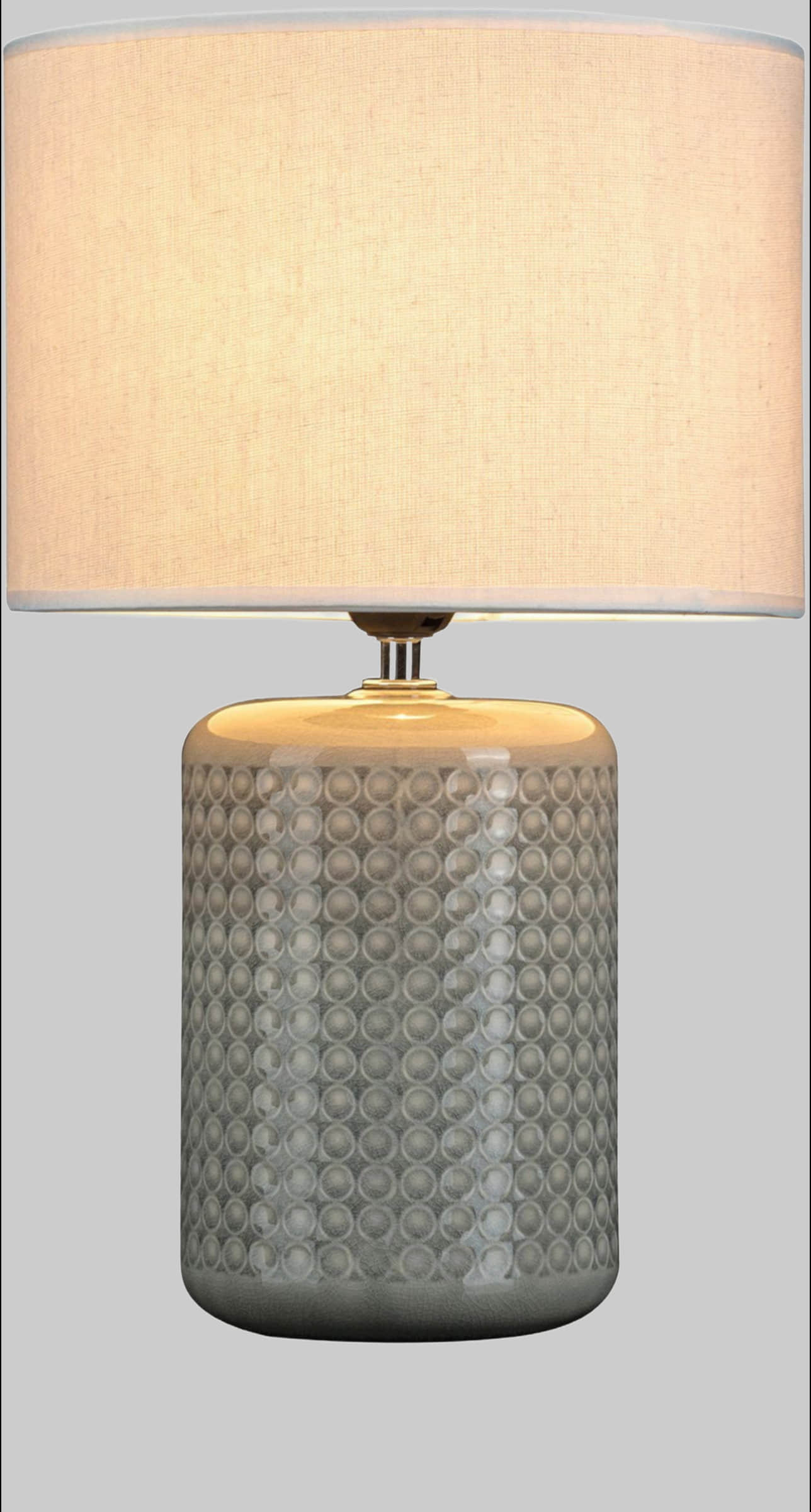 Pauleen Lampen Pauleen LED Tischleuchte Go for Glow | Keramik & Stoff | 3-Stufen dimmbar mit LED-Leuchtmittel (4,5W E27) | Warmweiß 2700K | 230V | Wohnzimmer & Schlafzimmer