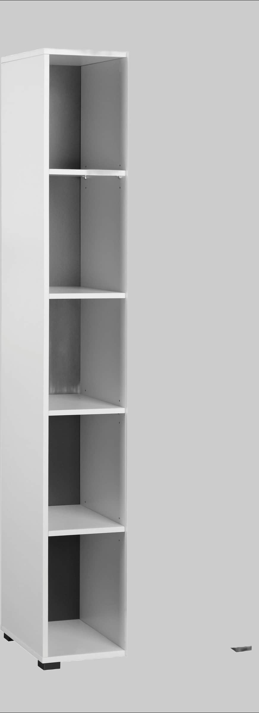 Places of Style Schränke Places of Style Aktenschrank »Moid« - Moderner Mehrzweckschrank (64,5x41,5x175 cm) mit 10 Fächern, Metallgriffen & FSC®-Holzwerkstoff weiß