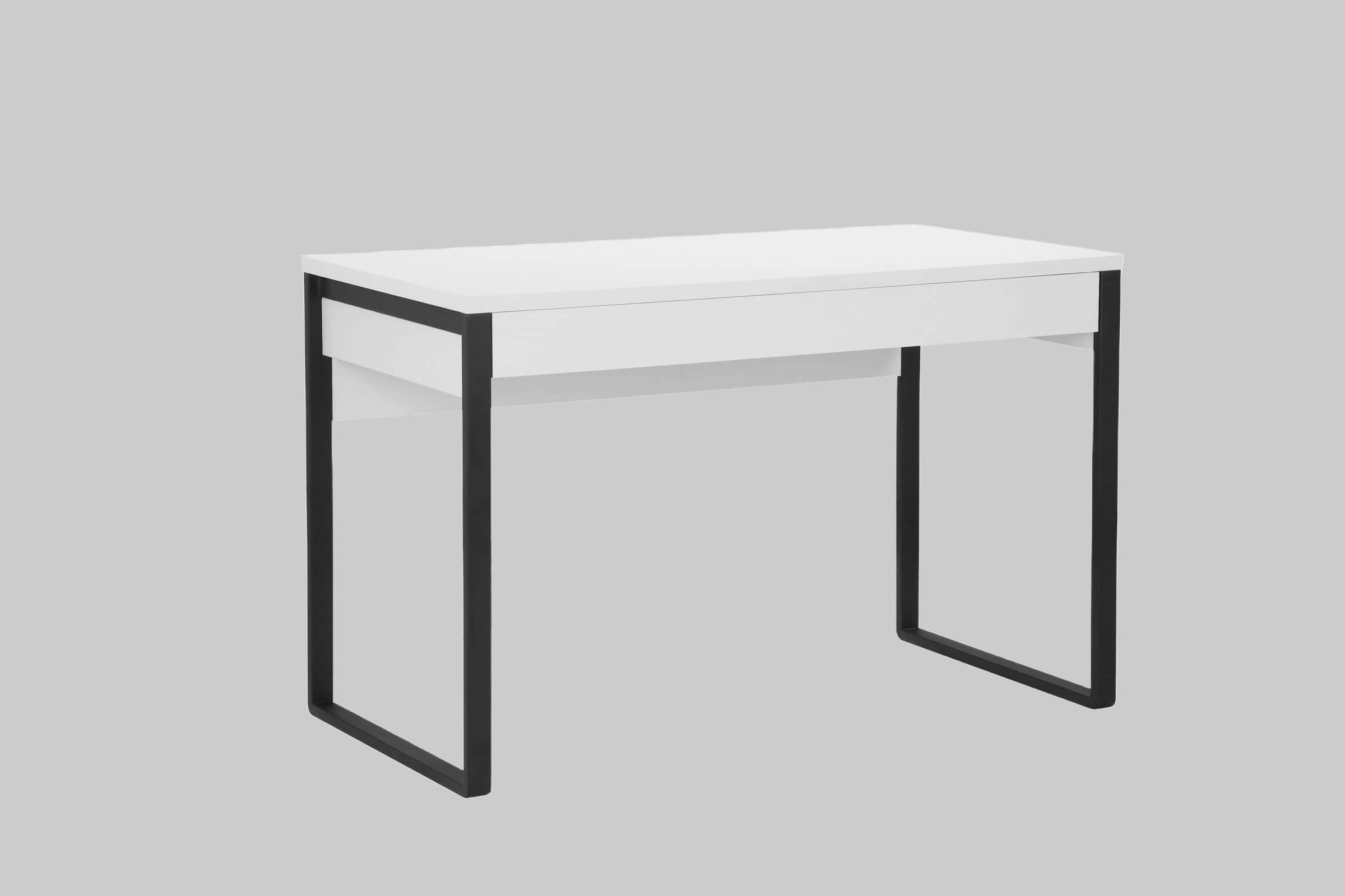 Places of Style Places of Style Schreibtisch »Moid« | Moderner Computertisch mit Metallgestell & Schubladen | 120/140/160 cm Breite | FSC®-Holzwerkstoff | Homeoffice Lösung weiß/schwa Kinderzimmer