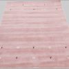 Teppiche carpetfine Premium Gabbeh Loom Wollteppich mit Tiermotiven | Handgewebt aus 100% reiner Wolle | 15 mm Höhe | Fußbodenheizung geeignet | Traditionelle Nomaden-Webkunst rosa
