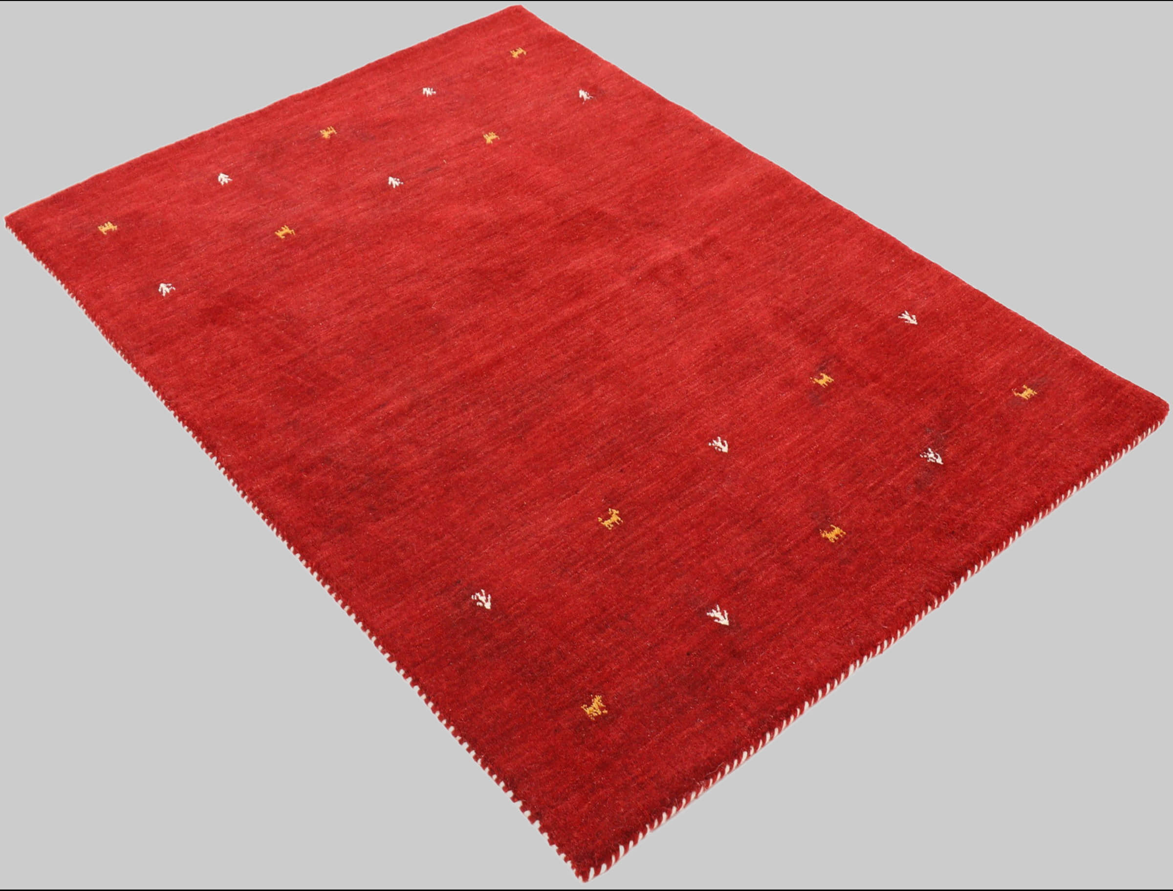 Premium Gabbeh Loom Wollteppich mit Tiermotiven | Handgewebt aus 100% reiner Wolle | 15 mm Höhe | Fußbodenheizung geeignet | Traditionelle Nomaden-Webkunst rot Teppiche carpetfine