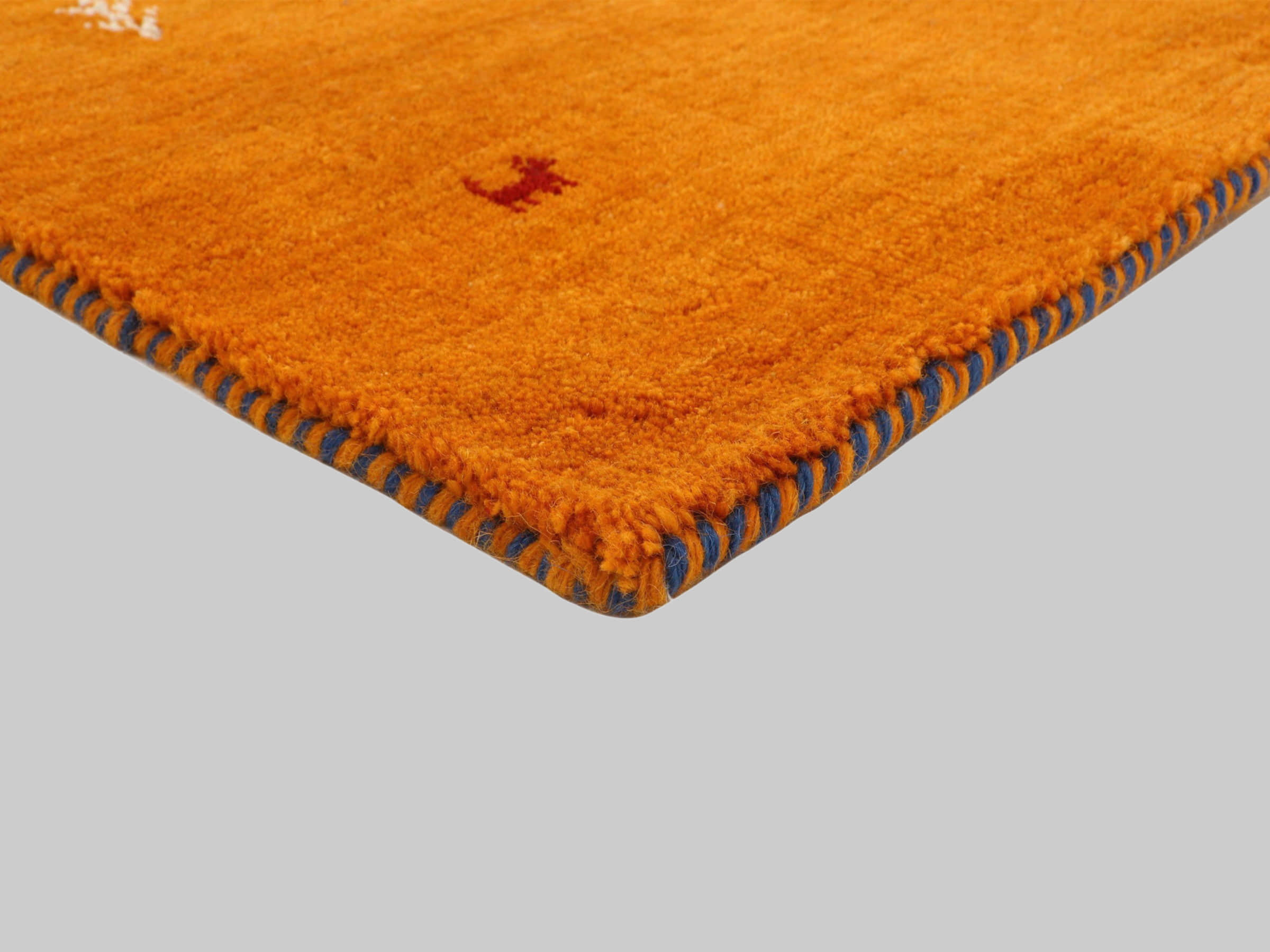 Premium Gabbeh Loom Wollteppich mit Tiermotiven | Handgewebt aus 100% reiner Wolle | 15 mm Höhe | Fußbodenheizung geeignet | Traditionelle Nomaden-Webkunst orange Teppiche carpetfine