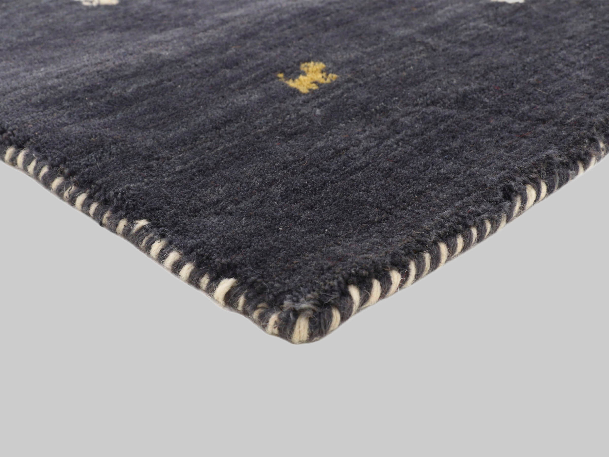 carpetfine Premium Gabbeh Loom Wollteppich mit Tiermotiven | Handgewebt aus 100% reiner Wolle | 15 mm Höhe | Fußbodenheizung geeignet | Traditionelle Nomaden-Webkunst schwarz Teppiche