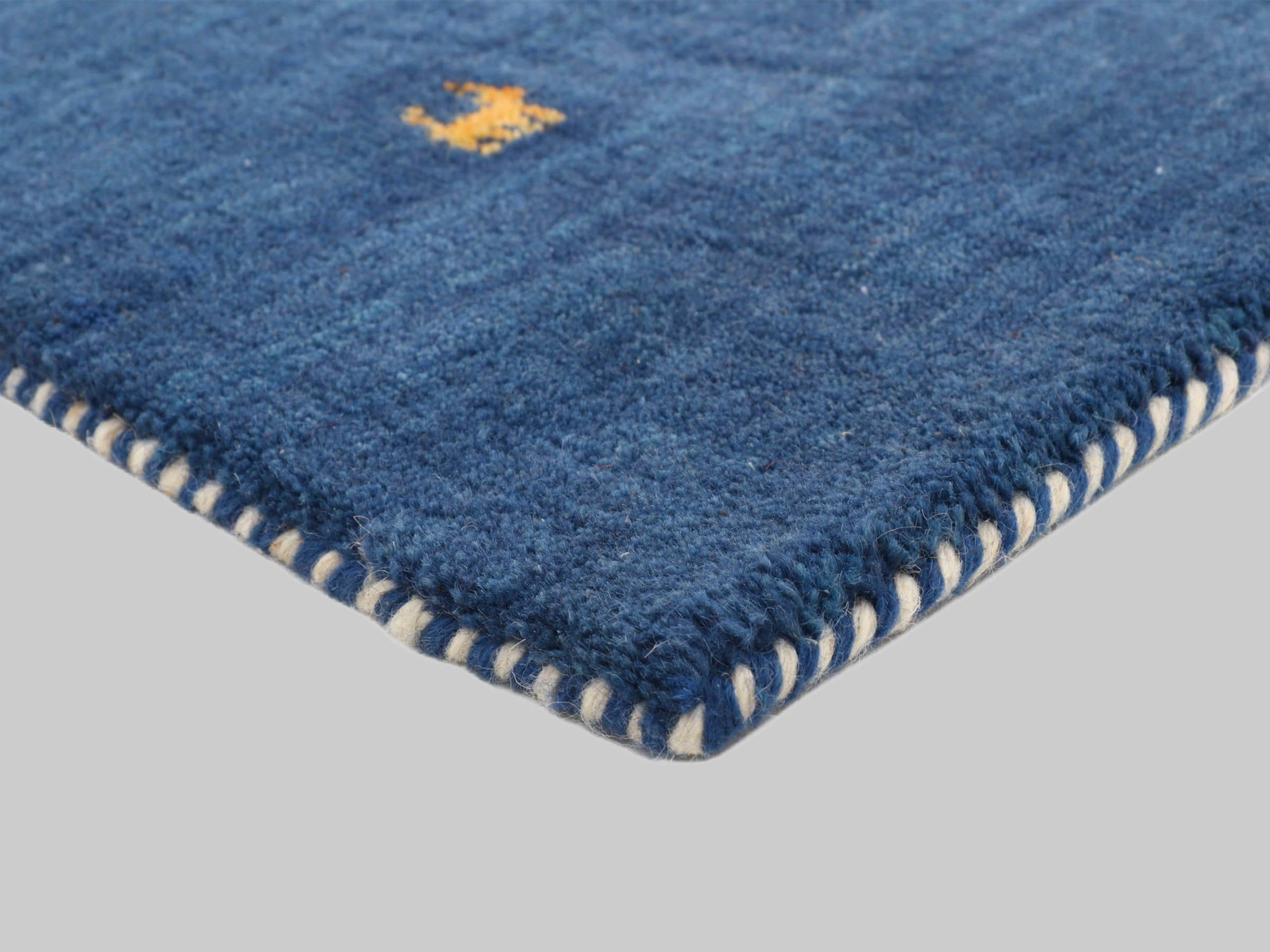 carpetfine Premium Gabbeh Loom Wollteppich mit Tiermotiven | Handgewebt aus 100% reiner Wolle | 15 mm Höhe | Fußbodenheizung geeignet | Traditionelle Nomaden-Webkunst blau Teppiche