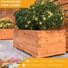 Premium Kiefernholz-Pflanzkübel 40x40 cm mit Pinie-Lasur | Wetterfester Blumenkasten für Terrasse & Balkon | Mega-Holz Qualität Mega-Holz Garten & Balkon