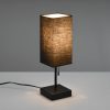 Reality Leuchten Reality Leuchten R59029901 LED Nachttischlampe mit Dimmfunktion (3 Stufen), USB-Ladestation, 35cm Höhe, warmweißes Licht, austauschbare 4W LED, Stoffschirm - Energieklasse A++ Schwarz Lampen