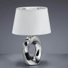 Reality R52176101 Lennon LED Tischleuchte 2W Weiß IP44 Warmweiß - Kompakte Designlampe für Wohnzimmer & Schlafzimmer Weiß-Silber Reality Leuchten Lampen