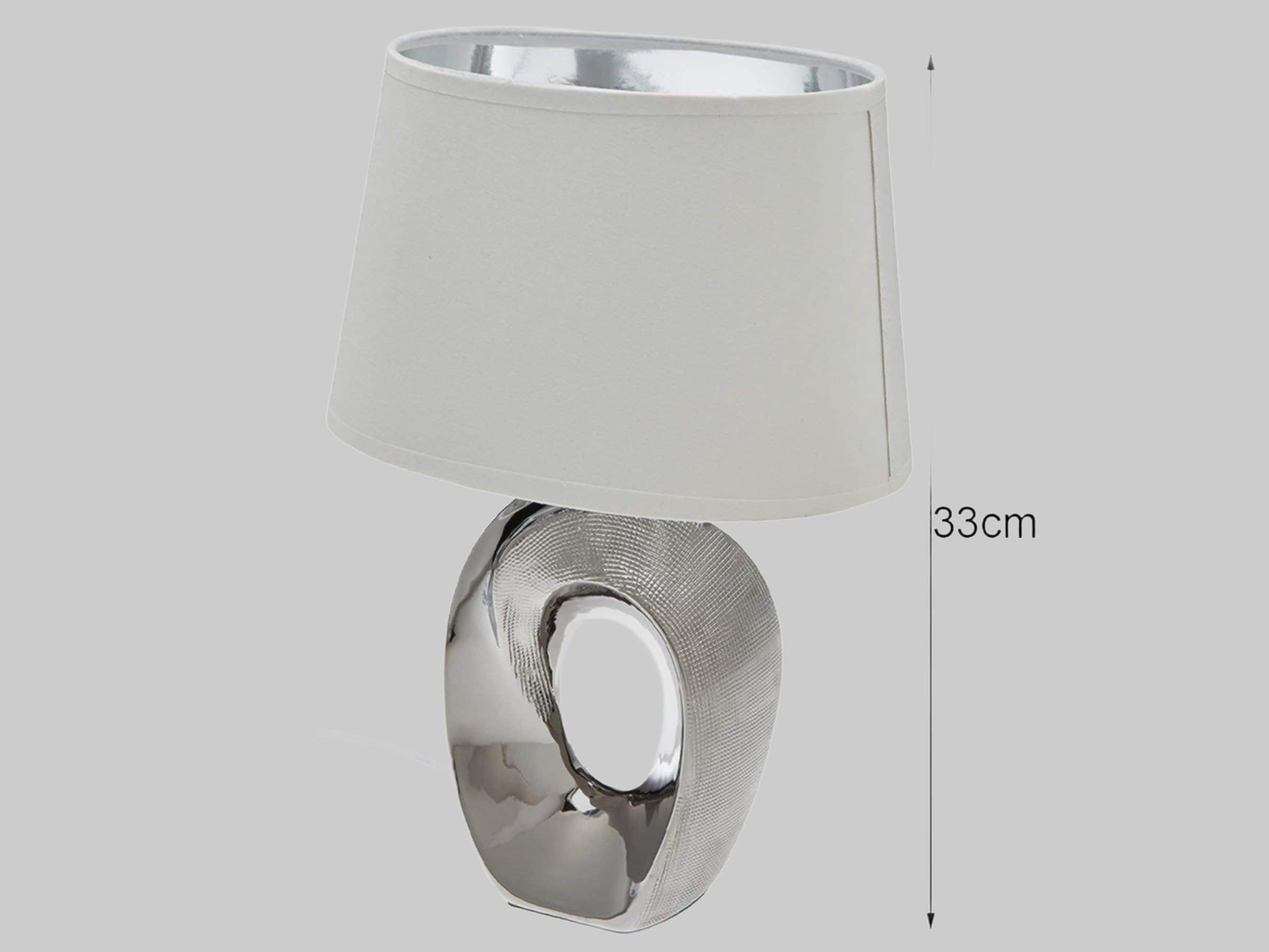 Reality R52176101 Lennon LED Tischleuchte 2W Weiß IP44 Warmweiß - Kompakte Designlampe für Wohnzimmer & Schlafzimmer Weiß-Silber Reality Leuchten Lampen
