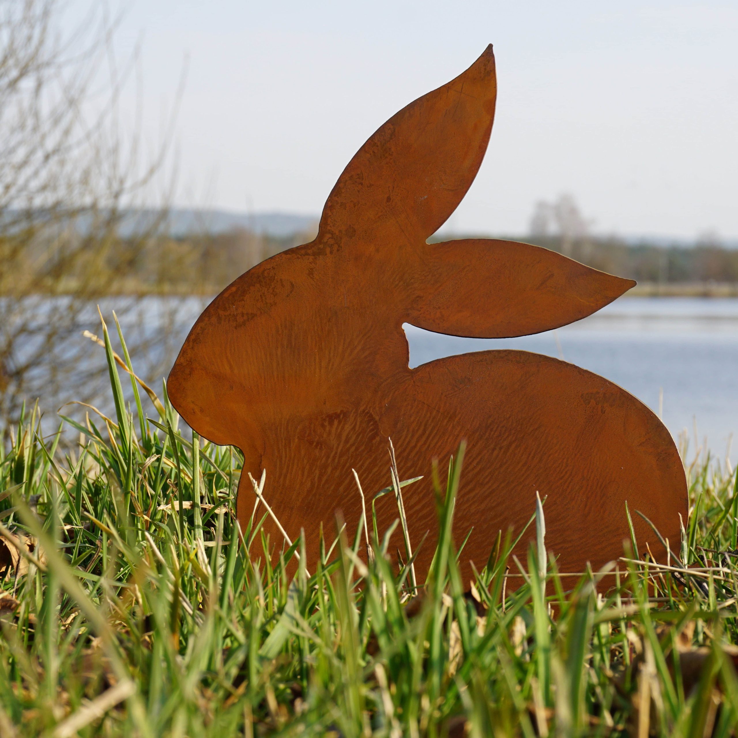 Rostikal Rostikal Edelrost Osterhase – Vintage Metall Deko 23cm | Wetterfeste Gartendeko & Tischdekoration für Ostern & Frühling Dekoration