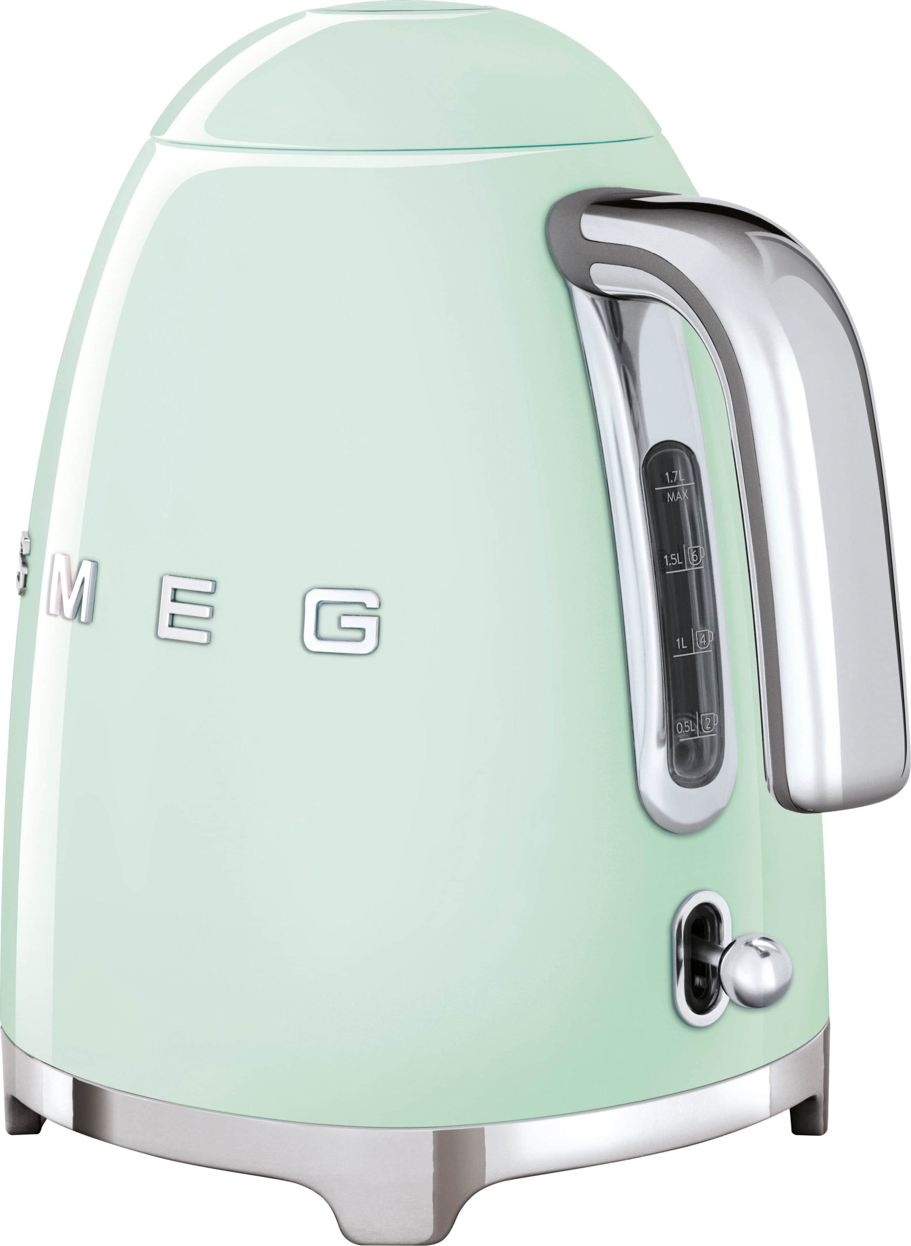 SMEG KLF03PKEU Retro Style Electric Kettle - 1.7L Capacity, 2400W Power, 7 Temperature Settings, Stainless Steel (Cadillac Pink) Pastellgrü Smeg Küchenkleingeräte