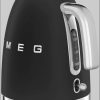 Smeg SMEG KLF03PKEU Retro Style Electric Kettle - 1.7L Capacity, 2400W Power, 7 Temperature Settings, Stainless Steel (Cadillac Pink) Schwarz Ma Küchenkleingeräte