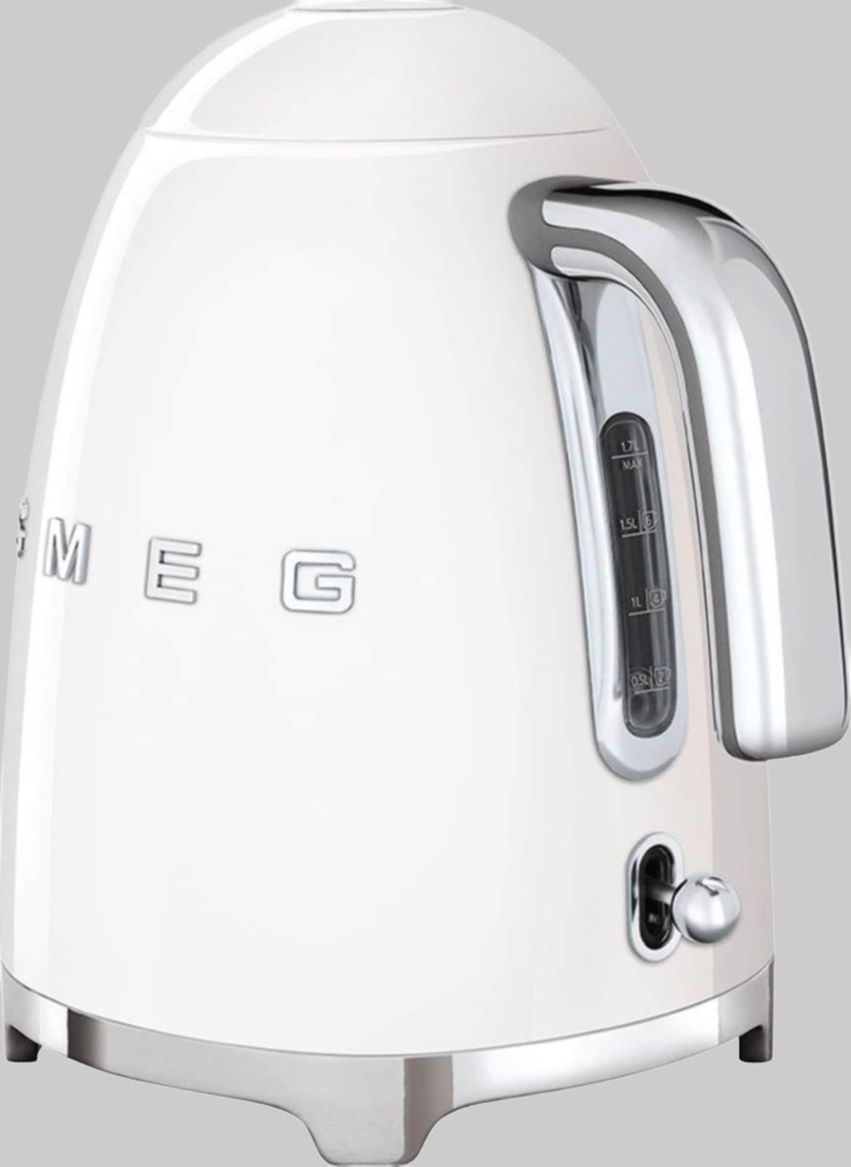 SMEG KLF03PKEU Retro Style Electric Kettle - 1.7L Capacity, 2400W Power, 7 Temperature Settings, Stainless Steel (Cadillac Pink) Weiß KLF03 Küchenkleingeräte Smeg