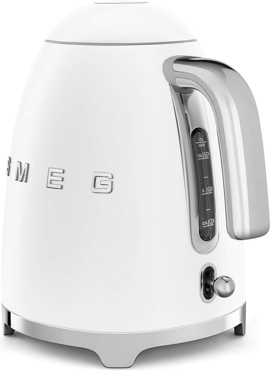Smeg Küchenkleingeräte SMEG KLF03PKEU Retro Style Electric Kettle - 1.7L Capacity, 2400W Power, 7 Temperature Settings, Stainless Steel (Cadillac Pink) Weiß Matt