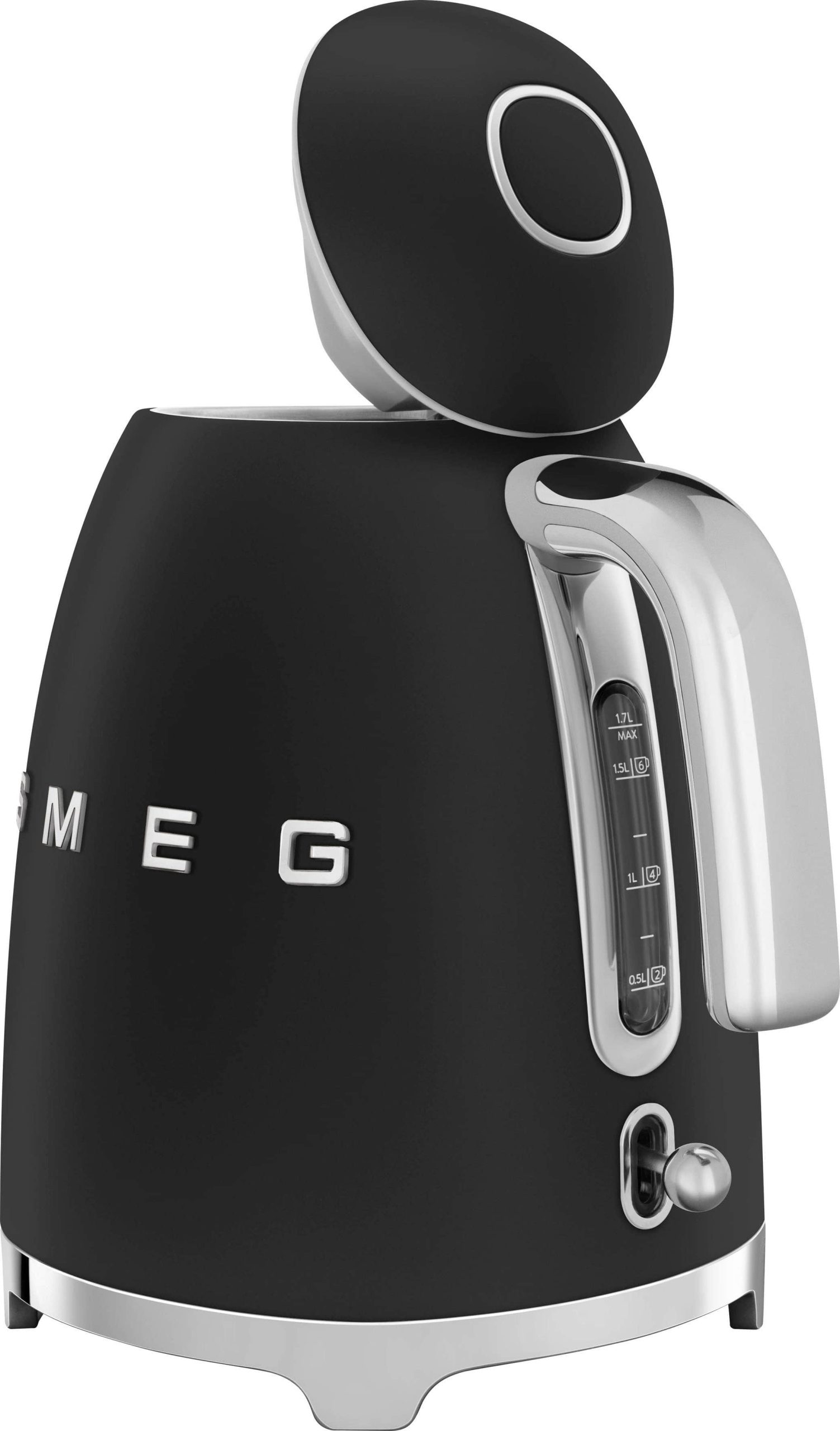 Smeg SMEG KLF03PKEU Retro Style Electric Kettle - 1.7L Capacity, 2400W Power, 7 Temperature Settings, Stainless Steel (Cadillac Pink) Schwarz Ma Küchenkleingeräte