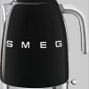 SMEG Wasserkocher KLF04BLEU Retro – 1,7 Liter Edelstahl mit 7 Temperaturstufen (60-100°C), 2400 Watt & automatischer Abschaltung Schwarz KL Küchenkleingeräte Smeg