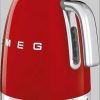 Küchenkleingeräte Smeg SMEG Wasserkocher KLF04BLEU Retro – 1,7 Liter Edelstahl mit 7 Temperaturstufen (60-100°C), 2400 Watt & automatischer Abschaltung Rot KLF04R