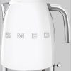 Smeg Küchenkleingeräte SMEG Wasserkocher KLF04BLEU Retro – 1,7 Liter Edelstahl mit 7 Temperaturstufen (60-100°C), 2400 Watt & automatischer Abschaltung Weiß KLF04