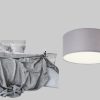 Smartwares LED Deckenleuchte mit Stoffschirm Grau | Dimmbar & wechselbare LEDs | Warmweiß 3000K | Ø20cm | Ideal für Treppenhaus & Wohnzimmer Grau smartwares Lampen