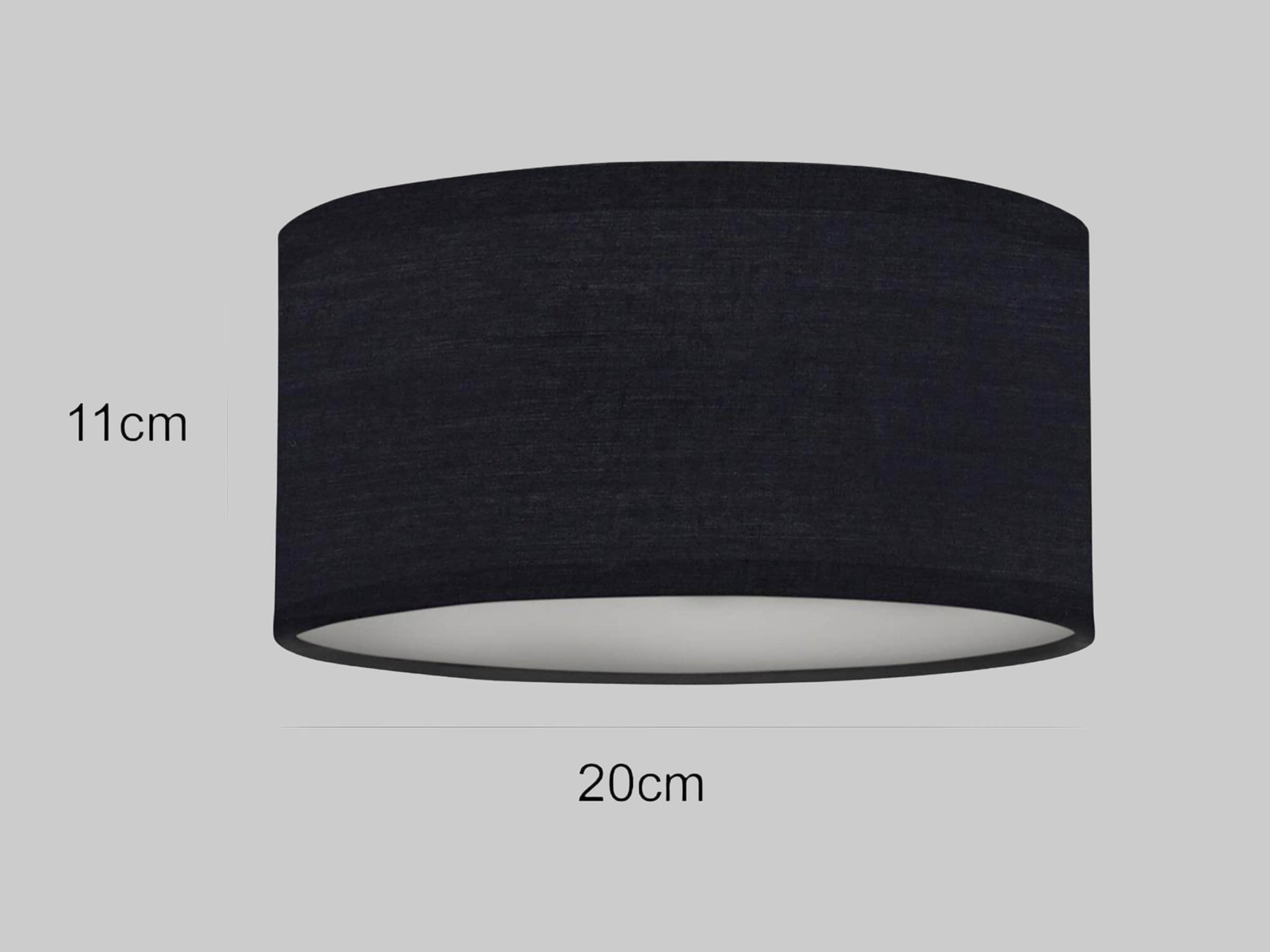 Smartwares LED Deckenleuchte mit Stoffschirm Grau | Dimmbar & wechselbare LEDs | Warmweiß 3000K | Ø20cm | Ideal für Treppenhaus & Wohnzimmer Schwarz smartwares Lampen