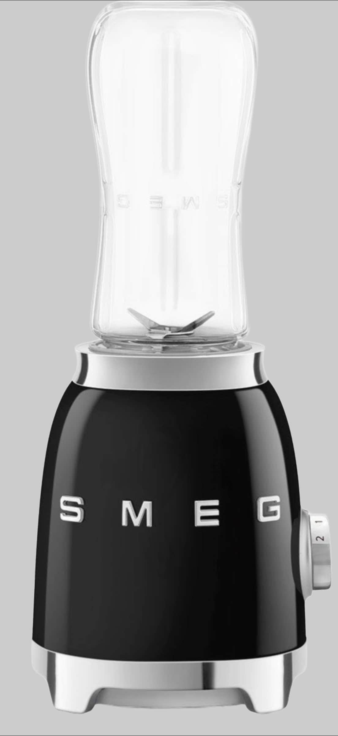 Smeg PBF01BLEU 300W Personal Blender - Premium Black Compact Blender for Smoothies, Shakes & Ice Crushing Küchenkleingeräte Smeg