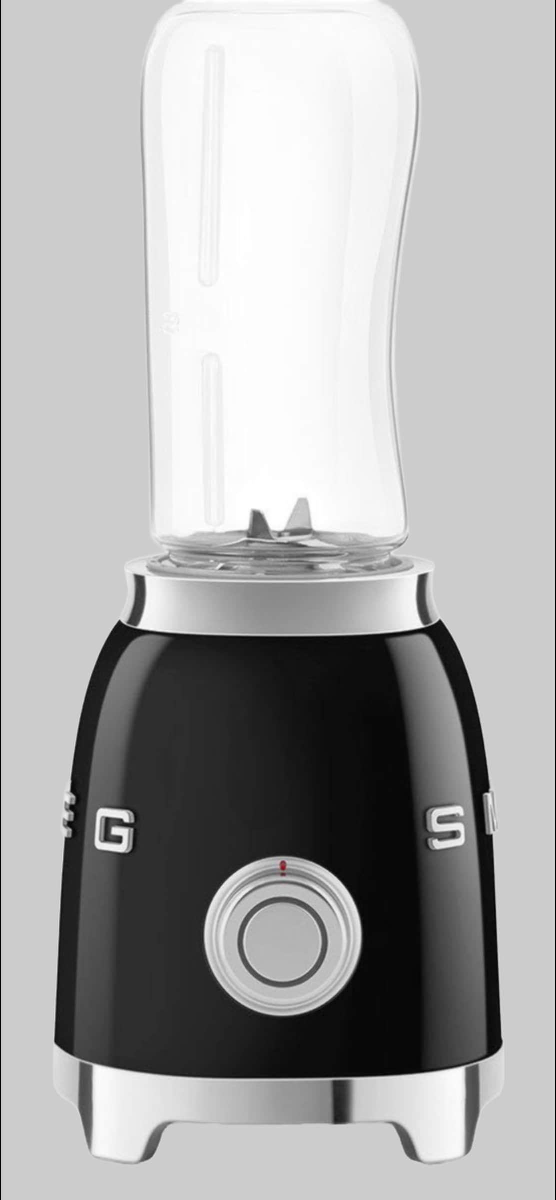 Smeg PBF01BLEU 300W Personal Blender - Premium Black Compact Blender for Smoothies, Shakes & Ice Crushing Küchenkleingeräte Smeg
