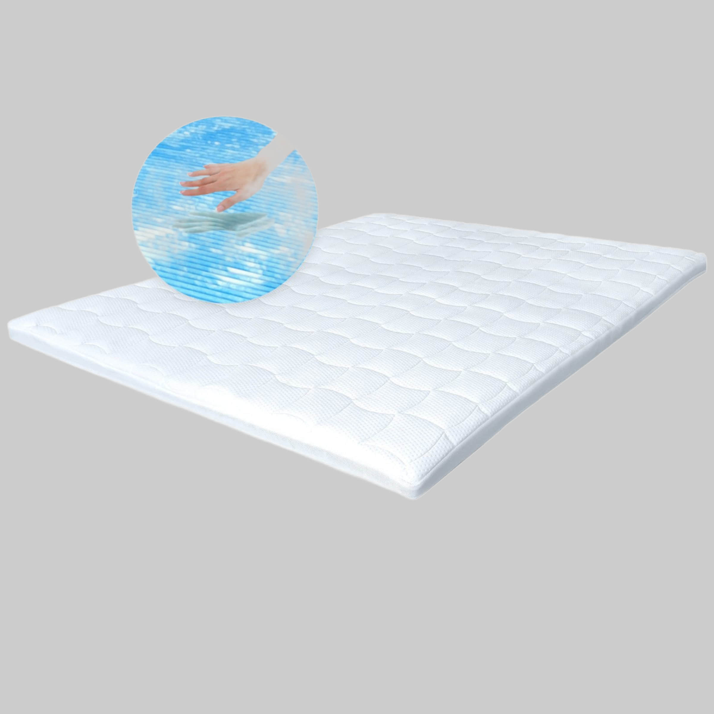 TERRA MED Gelschaum Topper 7-Zonen (6cm) von Matratzen Perfekt - Druckentlastender Matratzentopper mit Klimaband & Körperanpassung Matratzen Perfekt Topper