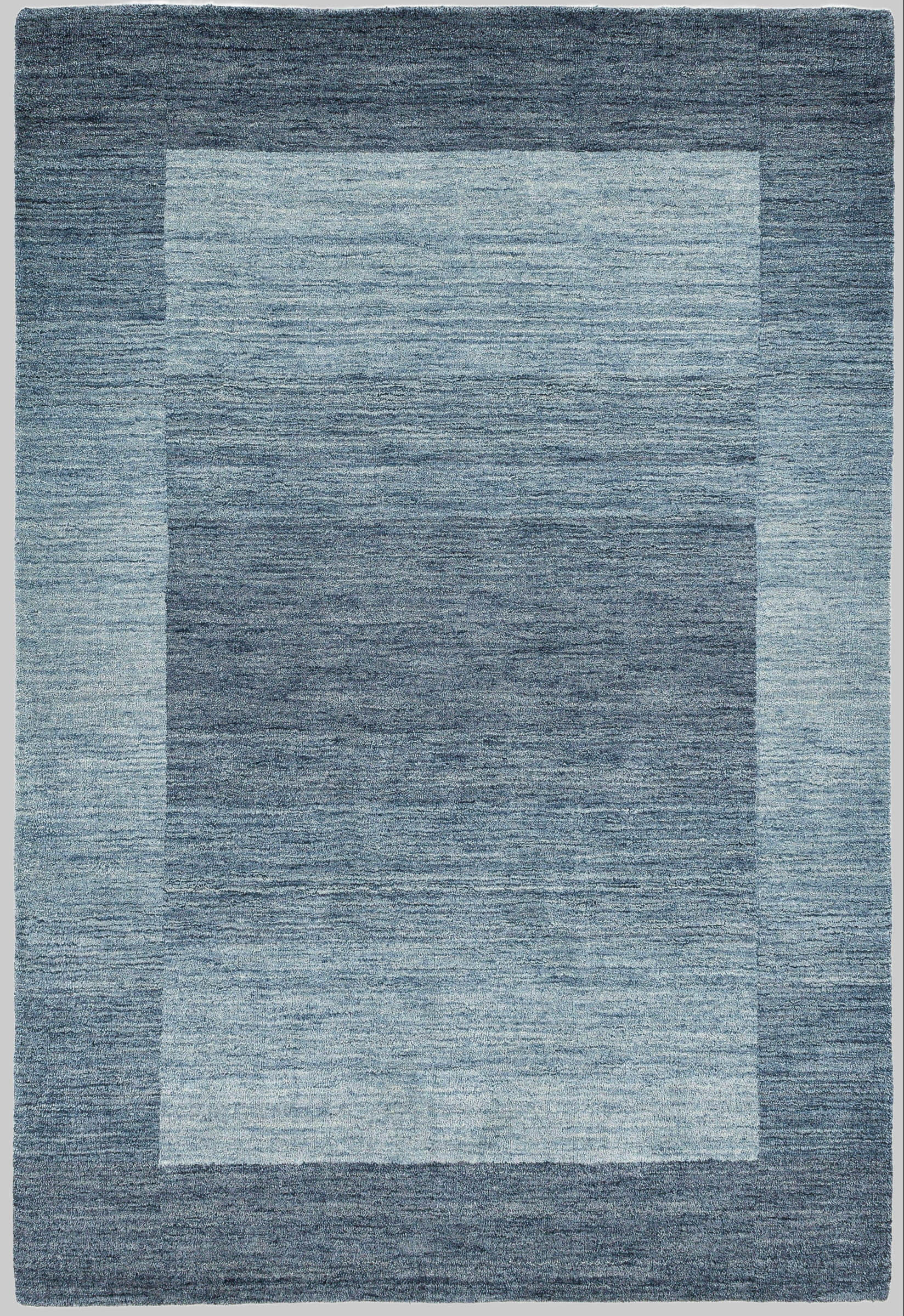 Teppiche THEKO THEKO Gabbeh Super Handwoven Wool Rug | 100% Pure Wool | 9mm Plush Height | Persian-Inspired Design | Rectangle & Runner Options | 3kg/m² Density grau-blau