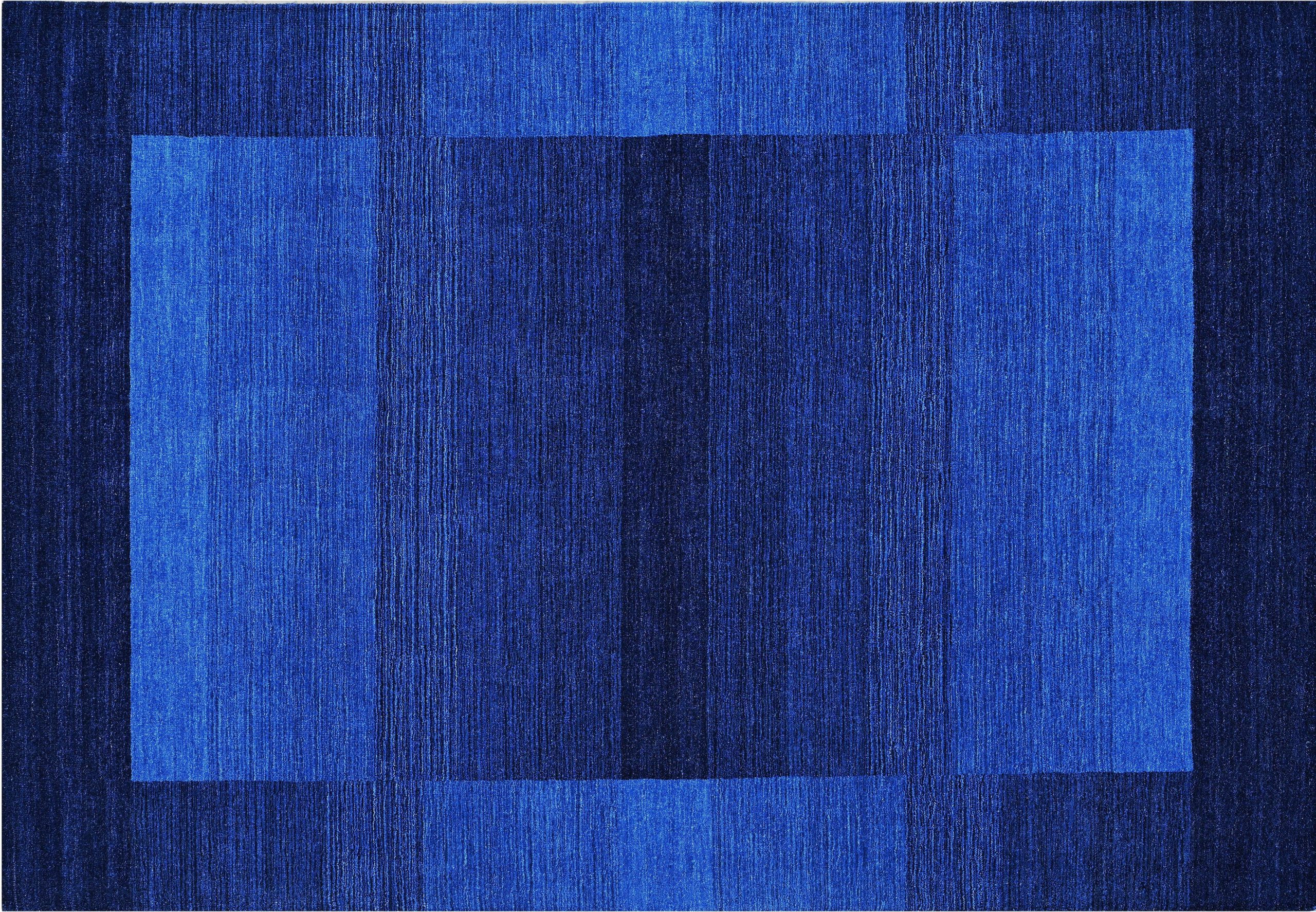 THEKO Gabbeh Super Handwoven Wool Rug | 100% Pure Wool | 9mm Plush Height | Persian-Inspired Design | Rectangle & Runner Options | 3kg/m² Density dunkelblau THEKO Teppiche