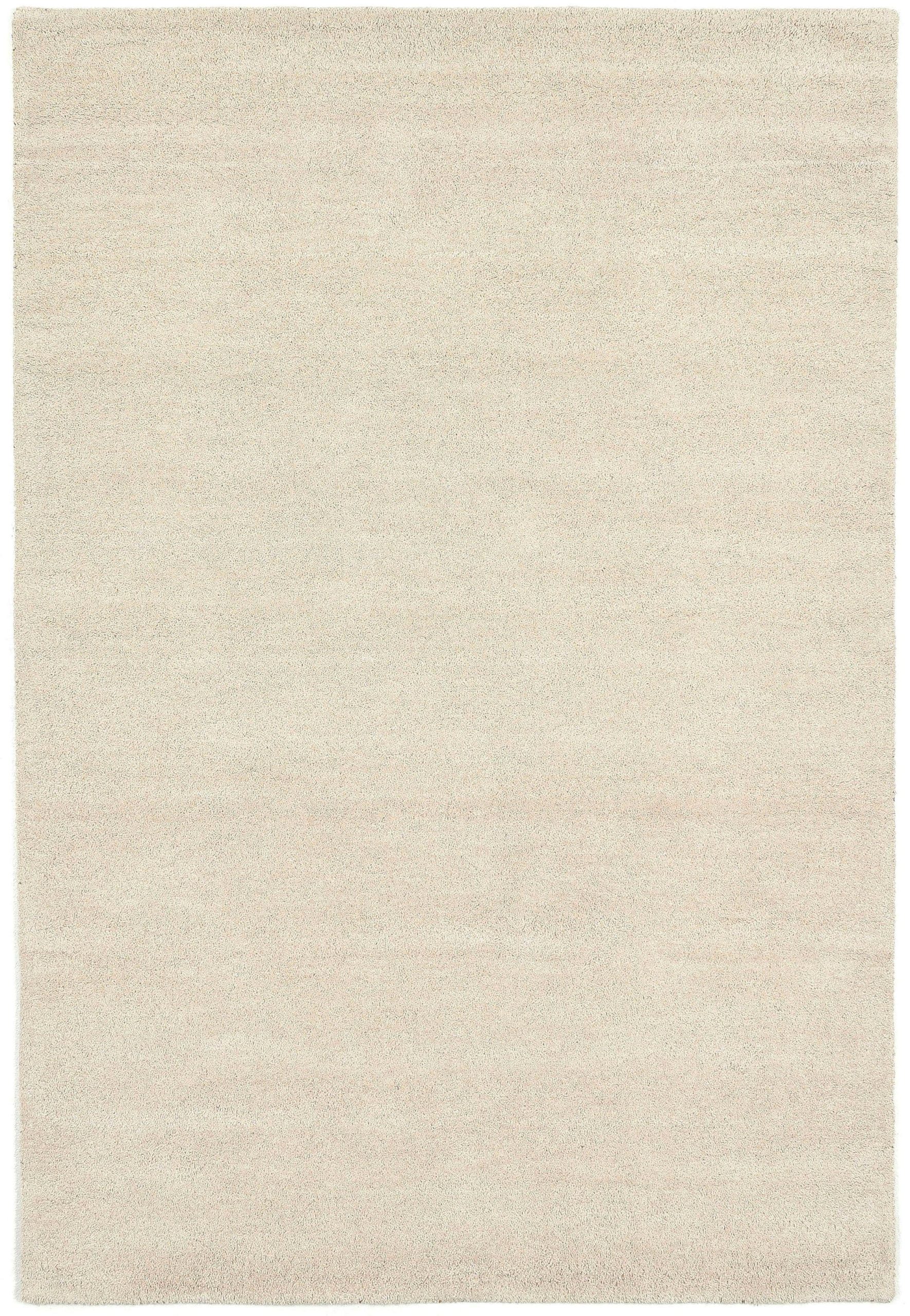 THEKO THEKO Gabbeh Uni Wollteppich | Handgewebt aus reiner Schurwolle | 14 mm Florhöhe | Rechteckig/Rund | Wohnzimmerteppich, Läufer | Nomaden-Design mit lebendiger Farbmelierung natur Teppiche