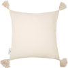 TOM TAILOR HOME 'Knot Lines' Decorative Cushion Cover with Tassels - 40x40 cm | Modern Boho Chic Pillow Case natur/crem Dekoration TOM TAILOR HOME