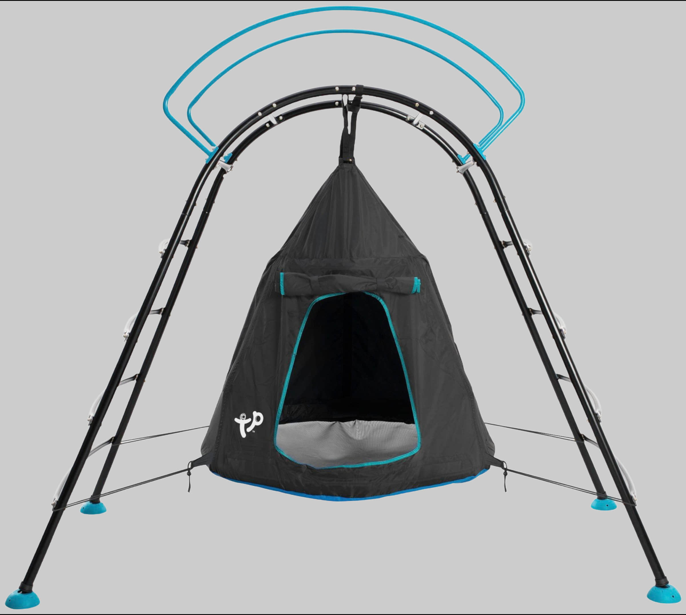 TP Toys TP942 UFO Nest Swing Seat with Climbing Frame | 120cm Diameter | Outdoor Playset for 2 Kids | Ages 3-12 Years | Black Garten & Balkon TP Toys