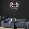 Lampen TRIO Leuchten TRIO Leuchten 'Discalgo' 6-Flame Pendant Lamp - Matte Black/Gold Finish with E14 Sockets | Adjustable Hanging Light with Plastic Diffusers chrom schw