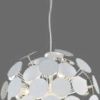 Lampen TRIO Leuchten TRIO Leuchten 'Discalgo' 6-Flame Pendant Lamp - Matte Black/Gold Finish with E14 Sockets | Adjustable Hanging Light with Plastic Diffusers weiß silber