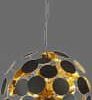 TRIO Leuchten 'Discalgo' 6-Flame Pendant Lamp - Matte Black/Gold Finish with E14 Sockets | Adjustable Hanging Light with Plastic Diffusers schwarz gold TRIO Leuchten Lampen