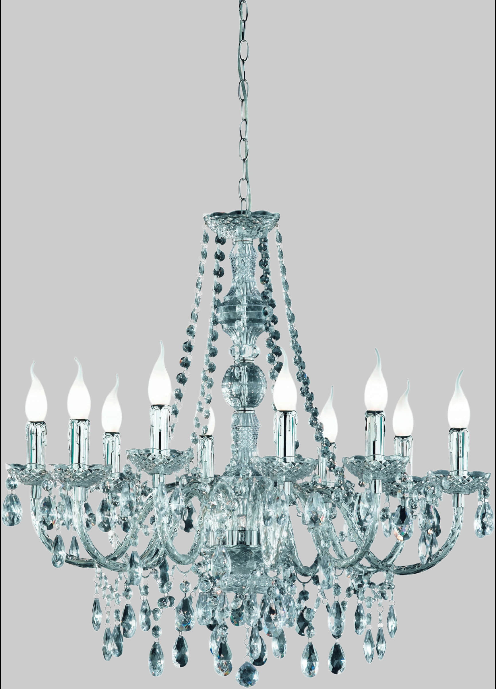 TRIO Leuchten Kronleuchter »KRONE« 10-flammig – Acryl Pendelleuchte mit E14-Fassungen | Moderner Lüster für Wohnzimmer & Essbereich | Höhe 60cm TRIO Leuchten Lampen