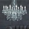 TRIO Leuchten 'LÜSTER' 5-Flame Crystal Chandelier with Flame-Shaped E14 Holders | Acryl Design in 4 Colors | 51cm Diameter silberfarben Lampen TRIO Leuchten