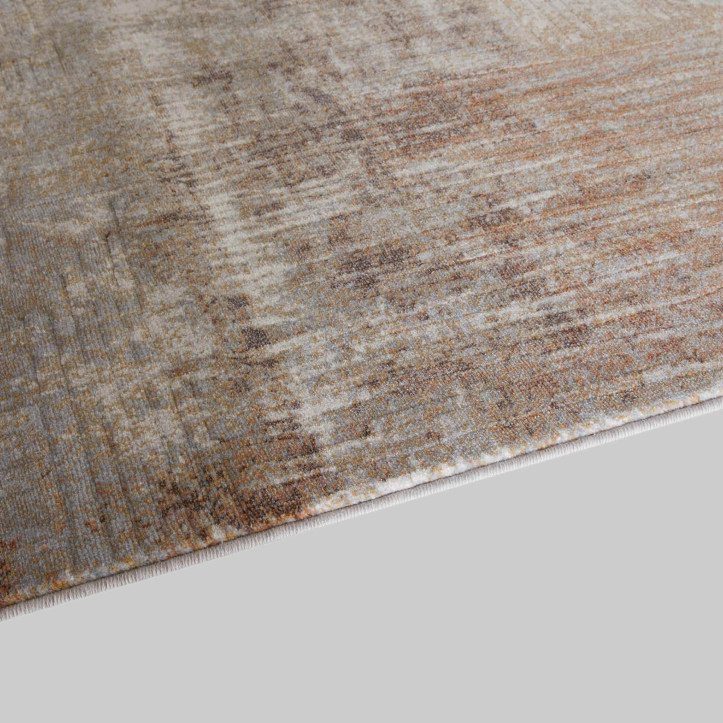 Teppiche TaraCarpet TaraCarpet Argo 63393 Vintage-Teppich | 14 mm hoch | Rechteckig 80x150 cm | Luxus-Qualität in Blau/Grau, Grün/Terracotta oder Beige/Braun | Antistatisch & fußbodenheizungsgeeignet terra