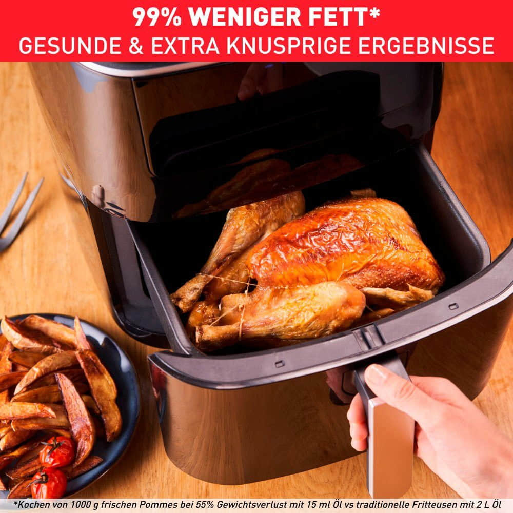 Tefal Tefal Easy Fry Grill & Steam Heißluftfritteuse (1700W) – 3-in-1 mit Grillfunktion & Dampfgarer, 6,5 Liter, 7 Automatikprogramme, Digitaldisplay – FW2018 Modell Küchenkleingeräte