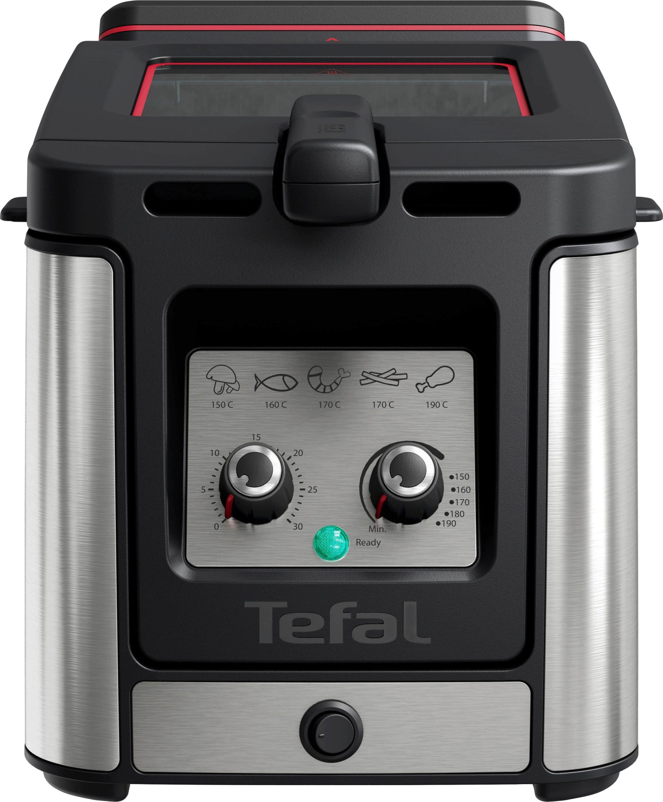 Tefal FR600D Clear Duo Deep Fryer - 2000W Professional Fritteuse with Active Airflow (70% Less Smoke*), Anti-Fog Window & Dishwasher-Safe Parts Küchenkleingeräte Tefal