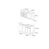 Vicco Singleküche R-Line Weiß Landhaus/Goldkraft Eiche 140cm ohne AP | Modulare Küchenzeile mit höhenverstellbaren Füßen | Landhausstil Küche für kleine Räume Anthrazit Küchen Vicco