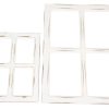 Vintage Shabby Chic Wooden Window Frames Set (2-Piece) - Distressed White Decorative Windows for Farmhouse & Rustic Home Decor - 30x40cm & 45x60cm Dekoration Dekoleidenschaft