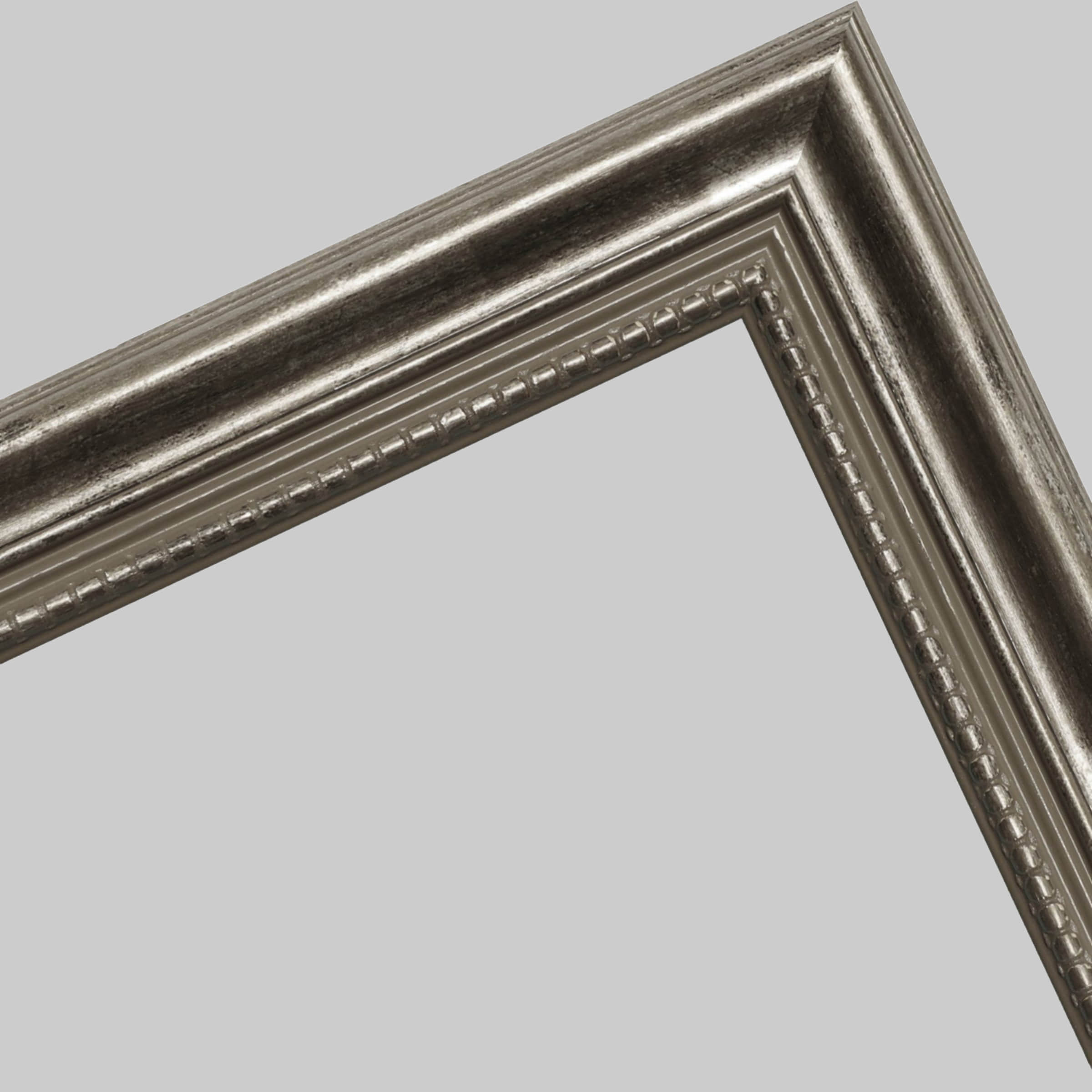WANDStyle Dekoration WANDStyle H450 Bilderrahmen aus Massivholz in Silber | 18x24 cm | Mit Aufsteller & Passepartout Option | Antik-Moderner Designrahmen