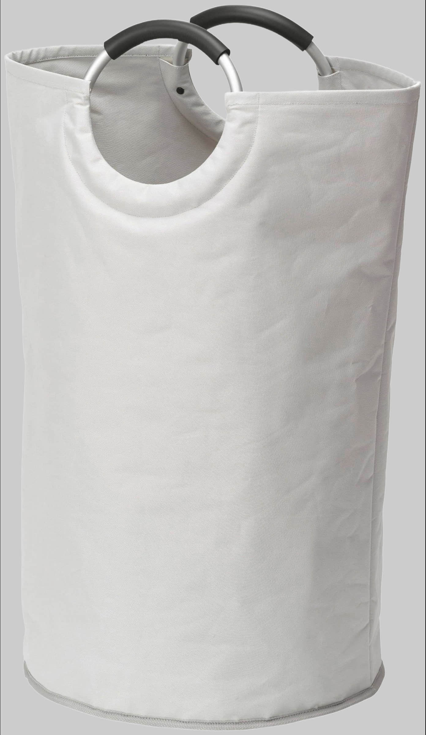 WENKO Wäschesammler Jumbo (69 Liter) – XL Wäschesack mit Soft-Grip Griff, Ø 38 x 72 cm – Modischer Aufbewahrungskorb für Schmutzwäsche & Pfandflaschen stone Bad & Sanitär WENKO