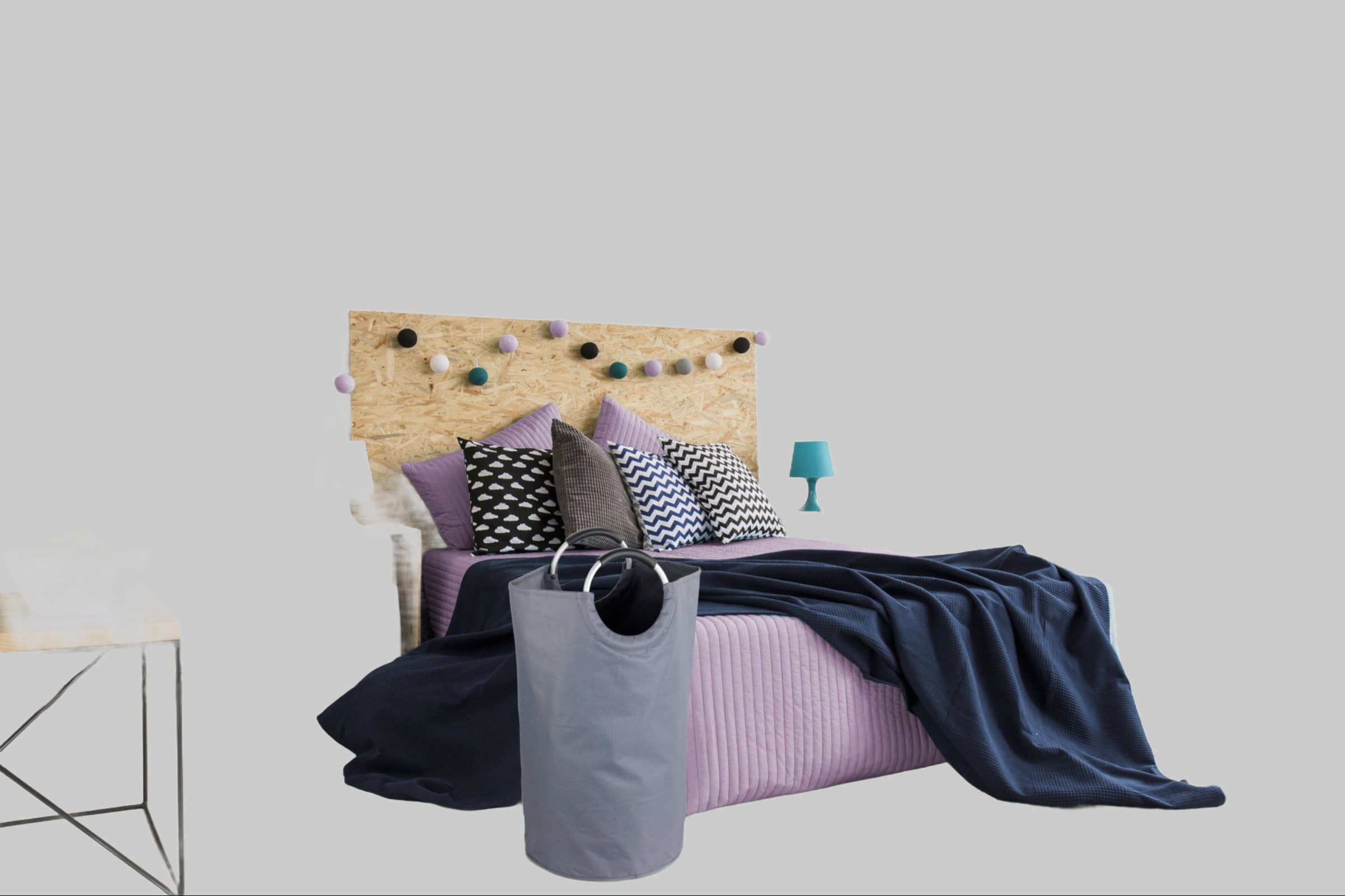 WENKO Bad & Sanitär WENKO Wäschesammler Jumbo (69 Liter) – XL Wäschesack mit Soft-Grip Griff, Ø 38 x 72 cm – Modischer Aufbewahrungskorb für Schmutzwäsche & Pfandflaschen anthrazit