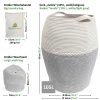 Bad & Sanitär WIESEN.design WIESEN.design Jamila Wäschekorb Ø46/39xH65cm 105L - Handgeflochtener Baumwollkorb für Wäsche & Spielzeug | Inkl. Wäschesack | GRS & BSCI zertifiziert Hellgrau/W