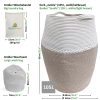 WIESEN.design WIESEN.design Jamila Wäschekorb Ø46/39xH65cm 105L - Handgeflochtener Baumwollkorb für Wäsche & Spielzeug | Inkl. Wäschesack | GRS & BSCI zertifiziert Hellbraun/ Bad & Sanitär