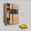 WIMEX Schwebetürenschrank Bramfeld TOPSELLER | Moderner Kleiderschrank mit Glaselementen (270x208cm) | 2 Einlegeböden | Weiß/Weiß plankeneic Schränke Wimex
