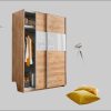 Wimex WIMEX Schwebetürenschrank Bramfeld TOPSELLER | Moderner Kleiderschrank mit Glaselementen (270x208cm) | 2 Einlegeböden | Weiß/Weiß plankeneic Schränke