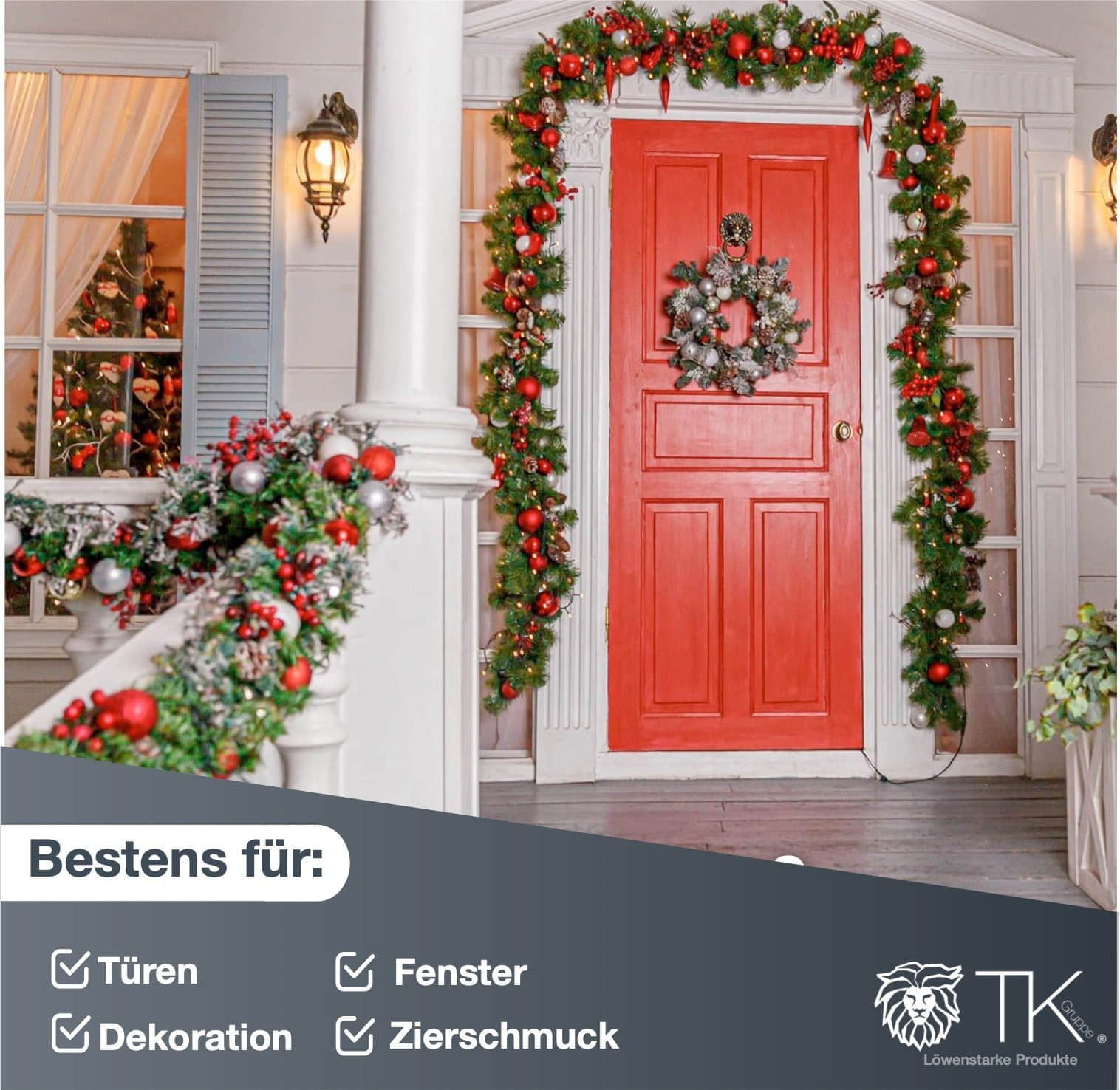Weihnachtswunder® Premium Weihnachtsgirlande 10 Meter | Künstliche Tannengirlande grün | Dekoration für innen & außen | Flexibel formbar | Wetterfest & langlebig Weihnachtswunderu00AE Dekoration