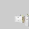Welltime Hängeschrank Trento - Modernes Badmöbel mit 2 Einlegeböden, 30 cm Breite, Made in Germany weiß Schränke welltime